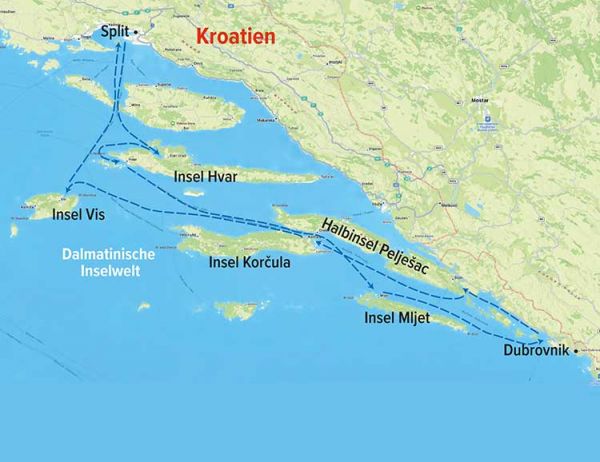 Kroatien-Kreuzfahrt mit der Motoryacht San Antonio: Inselhüpfen im sonnigen Dalmatien