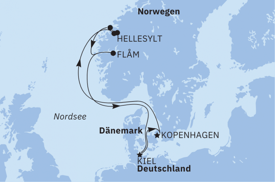 7 Nächte Nordeuropa ab/bis Kiel